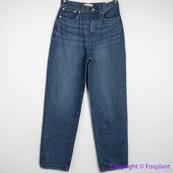 💥NWOT💥Madewell Baggy Straight Jeans in Dark Worn Indigo - Picture 3 of 8